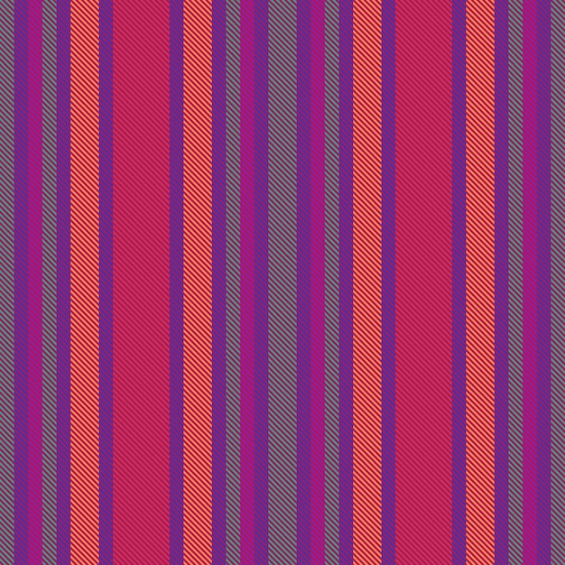 Seamless textile stripe of background fabric lines with a vector vertical texture pattern in pink and blue colors