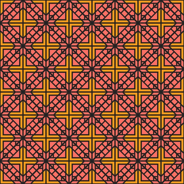 Seamless texture with arabic geometric ornament Vector oriental mosaic pattern