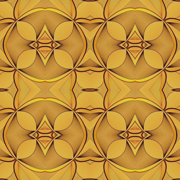 Seamless textured abstract background in yellow gold combined with brown