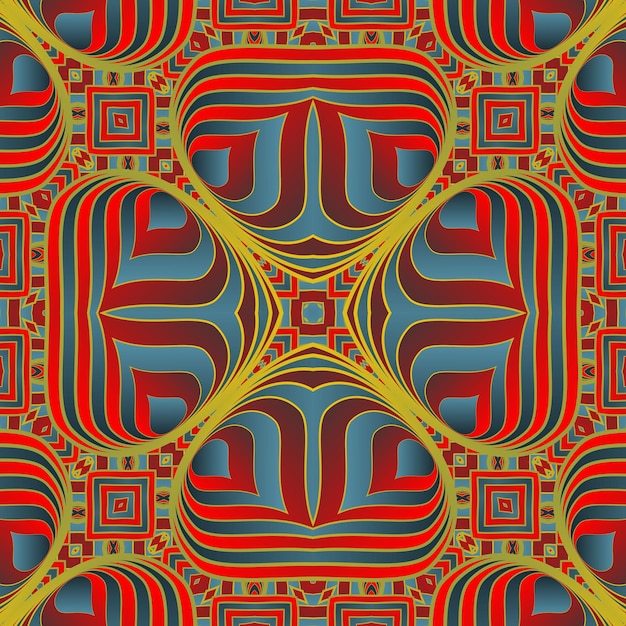 Seamless vector abstract pattern symmetrical geometric background with repeating elements