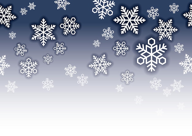 seamless vector background with snowflake pattern and text space horizontally repeatable