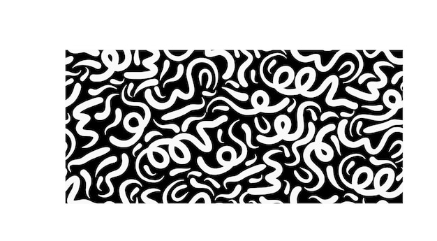 Seamless white line doodle pattern Creative minimalist style art background