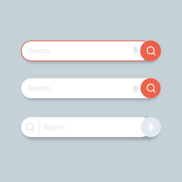 Search Bar and Magnifying Glass template