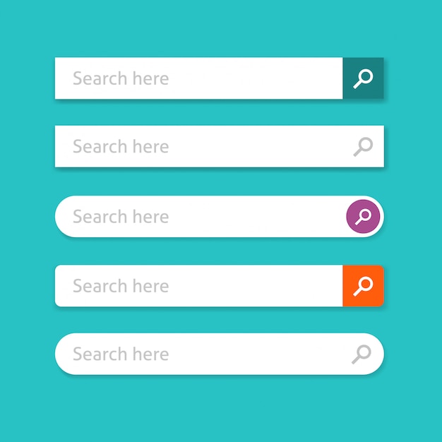 Search bar boxes  element  set