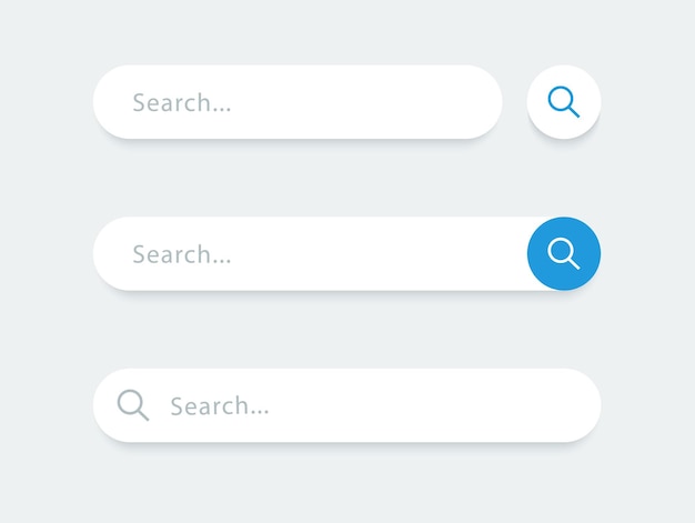 search bar for ui and web site collection search boxes vector element design