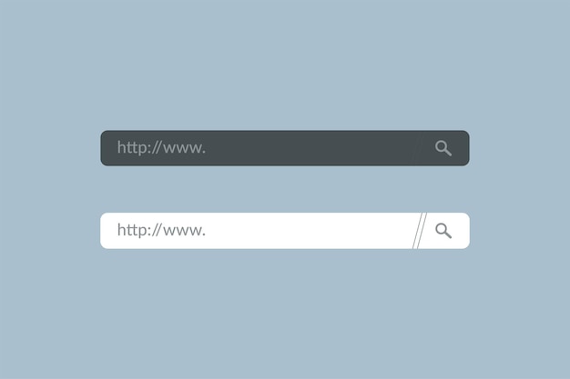 search bar for ui design and web site website interface element with web icon and push button