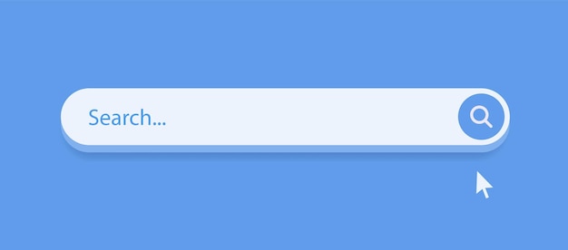 search bar frame with magnifying glass icon, search boxes template for web page internet browser 3d