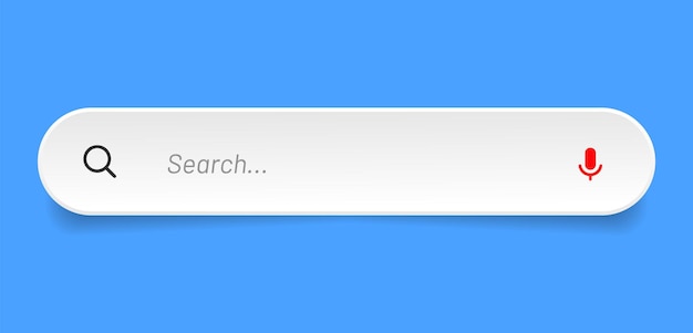 search bar with suggestions for ui ux design and web site search address and navigation bar icon