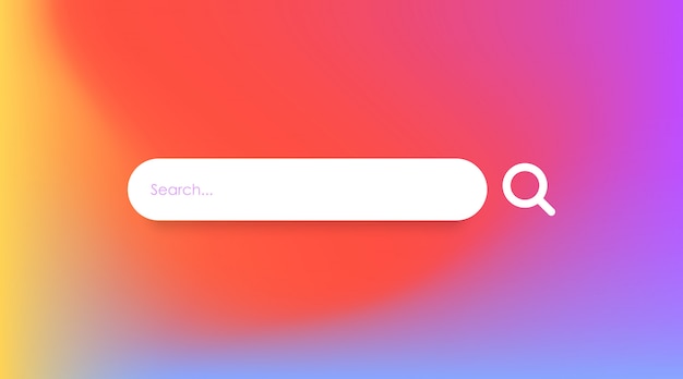 Search box in page template vector