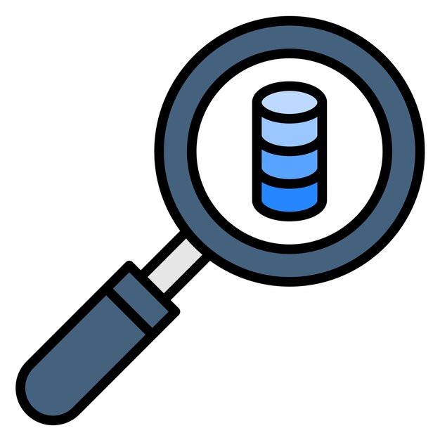 Search Database Vector Illustration Style