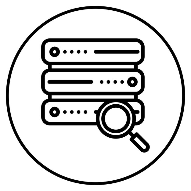 Search Database Vector Illustration