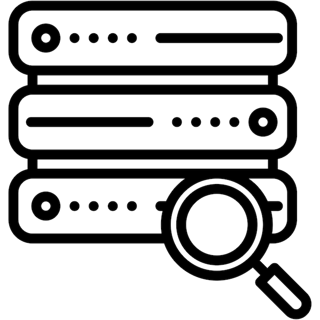 Search Database Vector Illustration