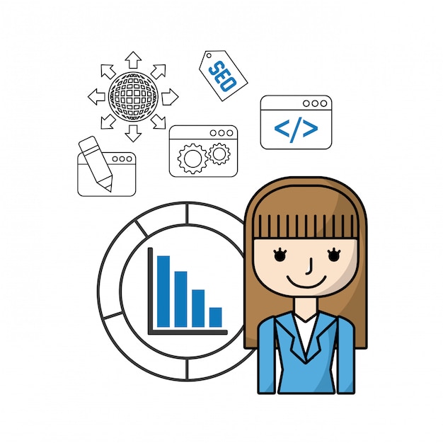 search engine optimization flat icons