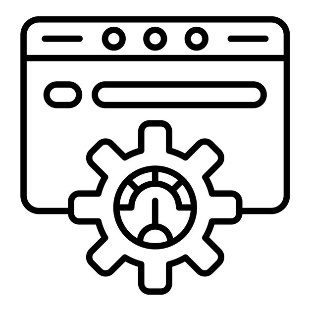 Search Engine Optimization Line Illustration