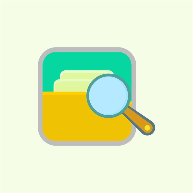 Search folder icon icon related to design elements suitable for web site app user interfaceselement printable etc flat icon style simple vector design editable
