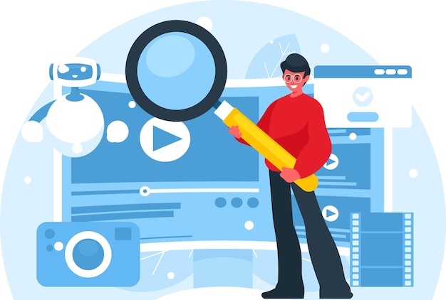 search for video content making video blogs in internet podcast streaming service video hosting