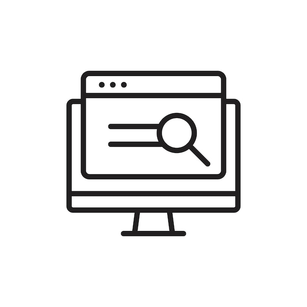 Search online icon outline set sign