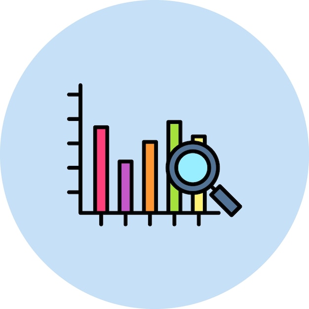 Search Statistics Flat Illustration