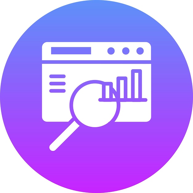 Search Statistics vector icon illustration of SEO and SEM iconset
