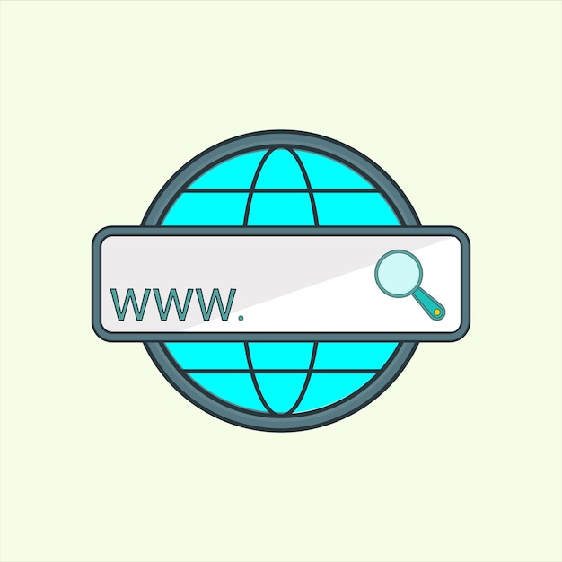 Search web icon icon related to design elements suitable for web site app user interfaceselement printable etc flat icon style simple vector design editable