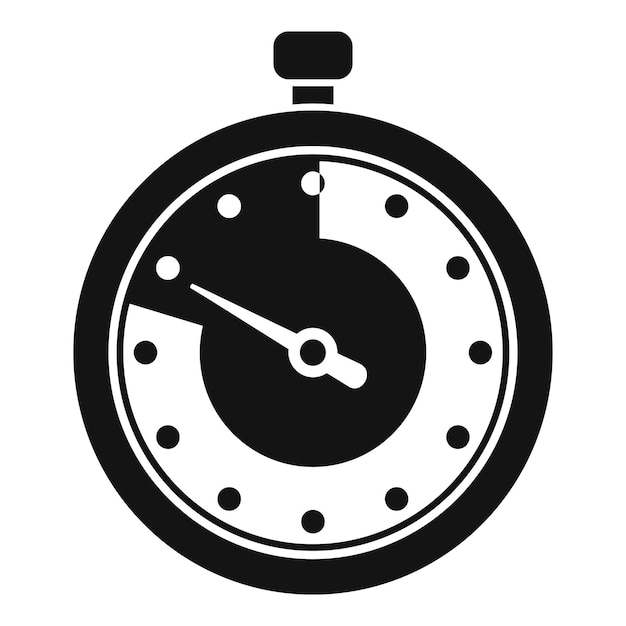 Second stopwatch icon simple vector Watch timer Countdown clock