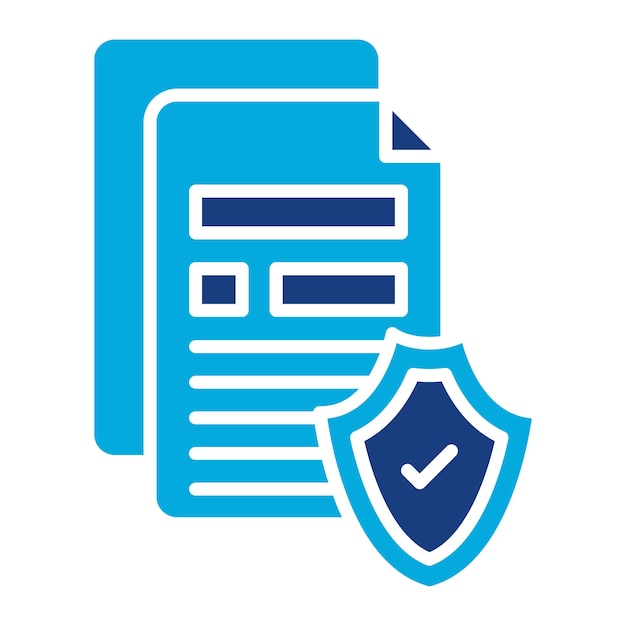Secure Document Duotone Illustration