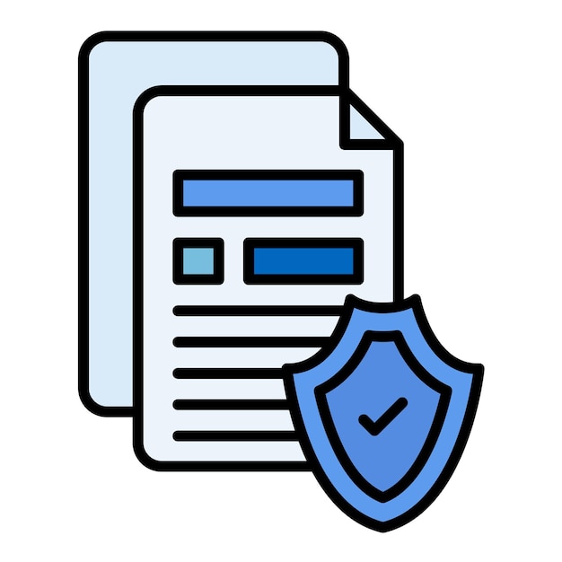 Secure Document Flat Illustration