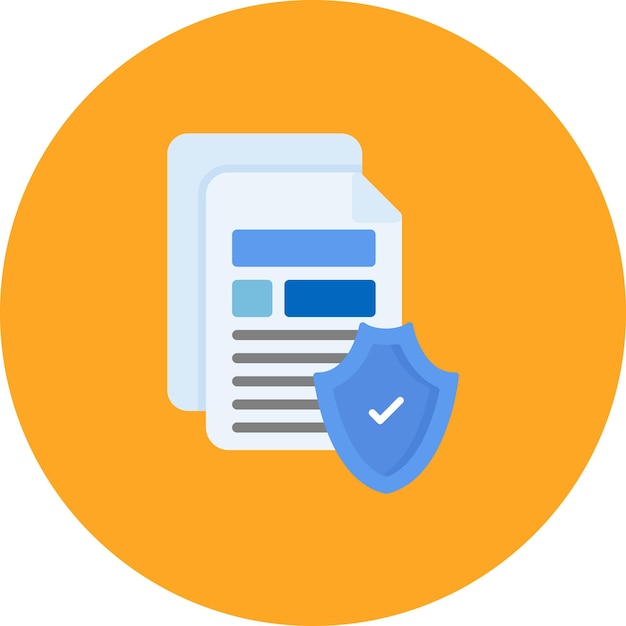 Secure Document Flat Illustration