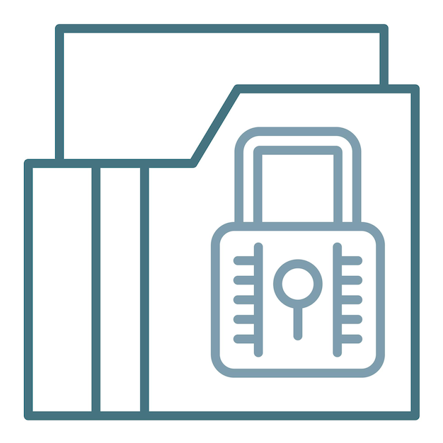 Secure Folder Flat Illustration