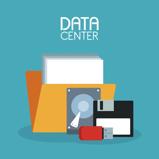 secure folder with data center elements