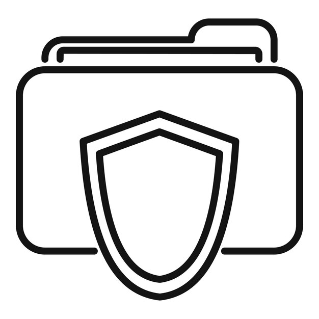 secured database icon outline vector platform system client marketing