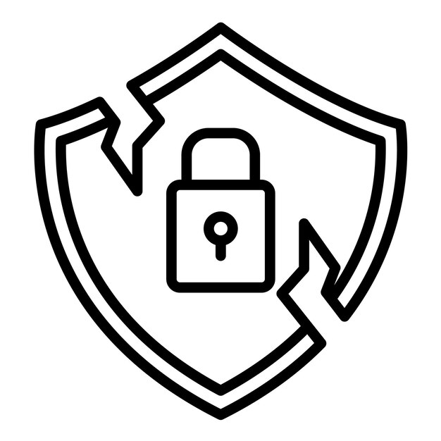 Security Breach Vector Illustration Style