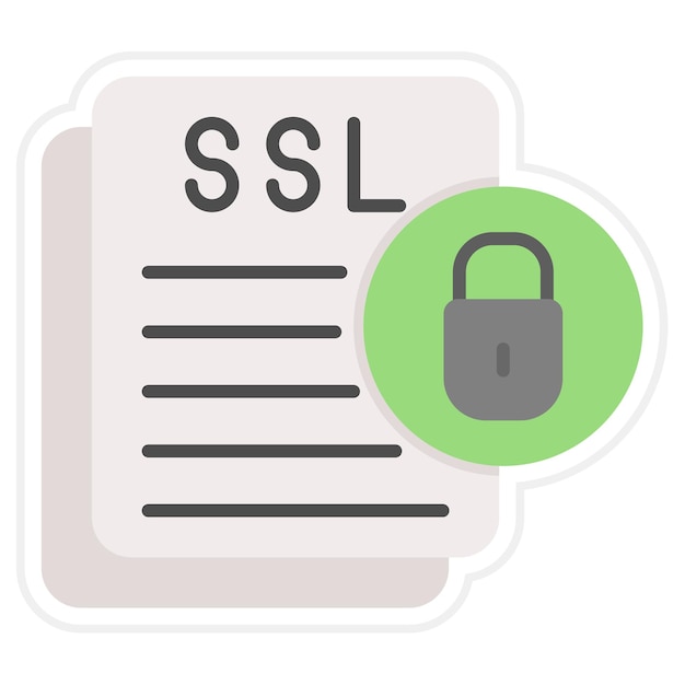 Security Certificate Flat Illustration