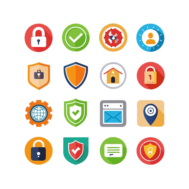 Security Icon Set Collection Vector Illustration