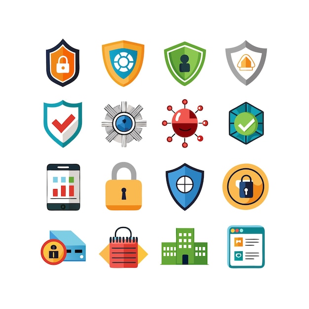 Security Icon Set Collection Vector Illustration