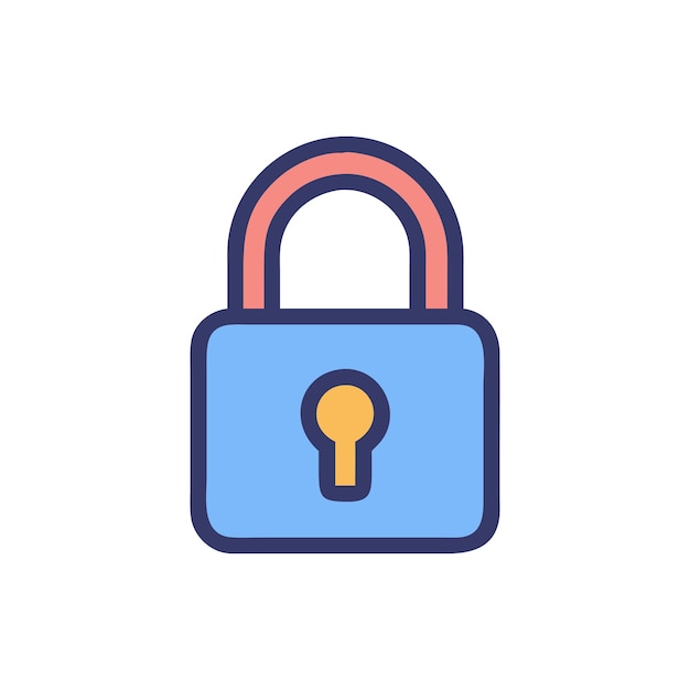 Security Lock Icon Technology and Privacy Vector for UI Websites and Mobile Applications