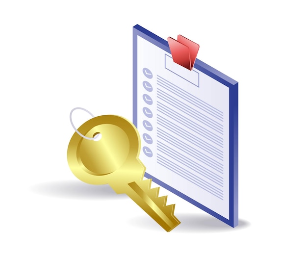 Security lock with clipboard checklist
