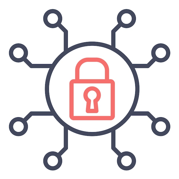 Security Network Vector Illustration Style