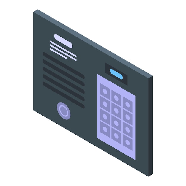 Security service locker icon Isometric of security service locker vector icon for web design isolated on white background