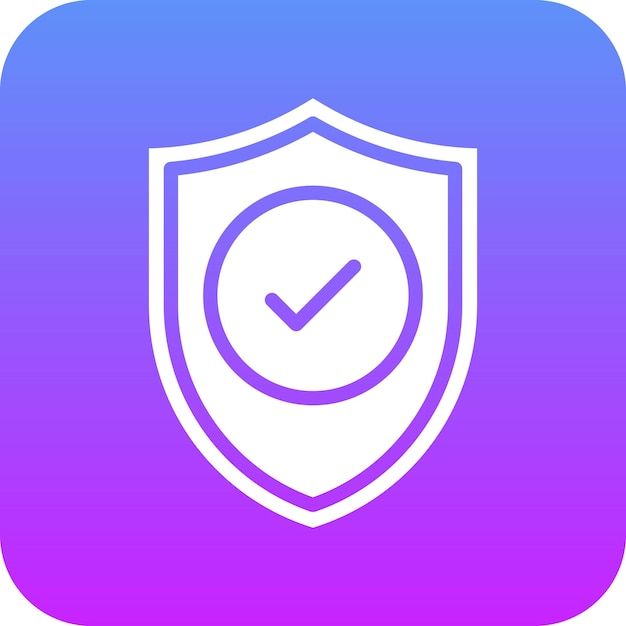 Security Shield vector icon illustration of Protection and Security iconset