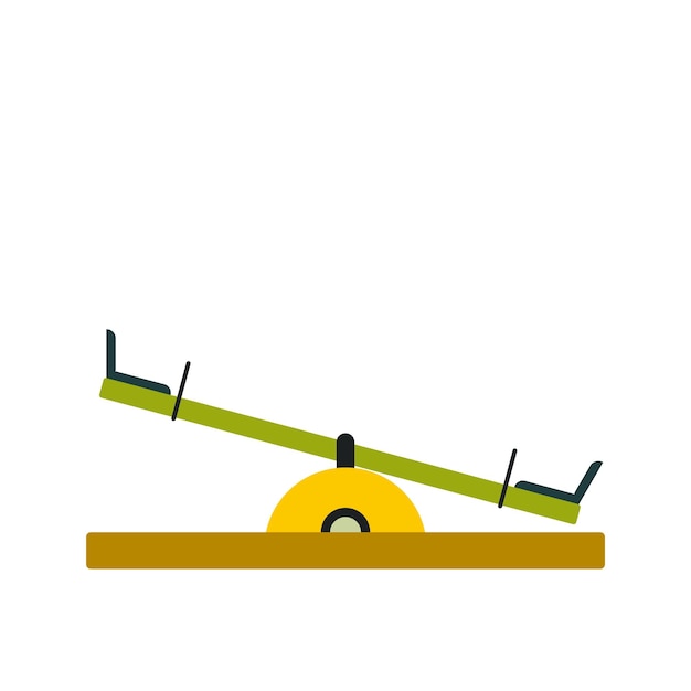 Seesaw icon in flat style isolated on white background