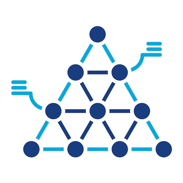 Segmented Pyramid Duotone Illustration