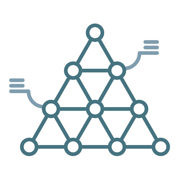 Segmented Pyramid Flat Illustration