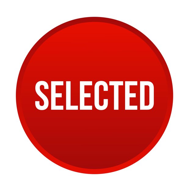 selected banner design selected icon flat style vector illustration