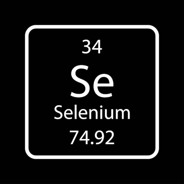 selenium symbol chemical element of the periodic table vector illustration