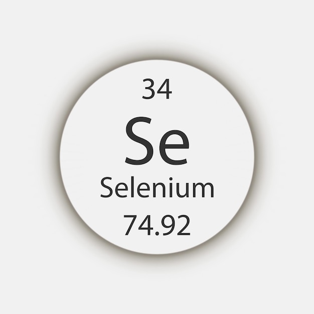 selenium symbol chemical element of the periodic table vector illustration