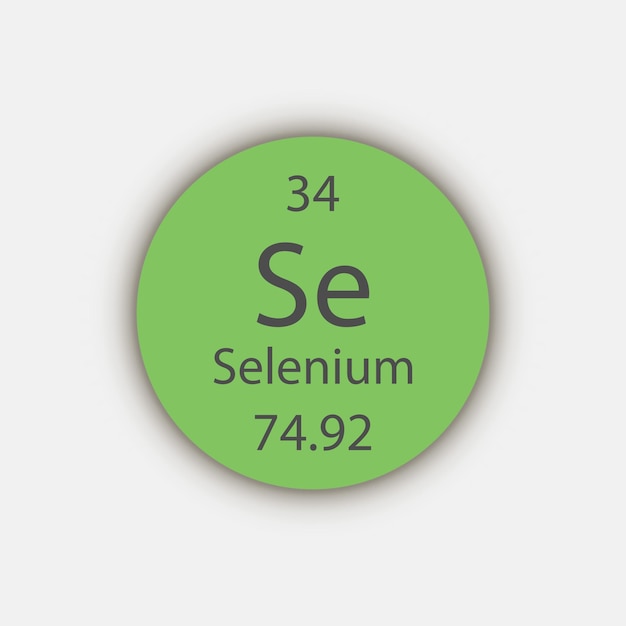 selenium symbol chemical element of the periodic table vector illustration