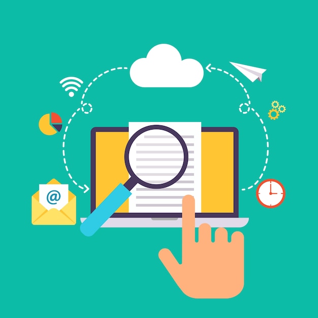 SEO optimization concept vector