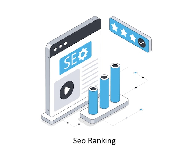 Seo Ranking isometric stock illustration EPS File stock illustration
