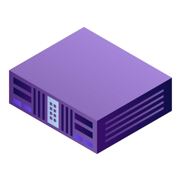 Server computer icon Isometric of server computer vector icon for web design isolated on white background